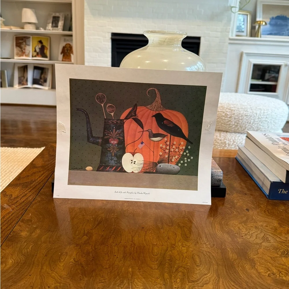 Charming Autumn Still Life with Pumpkin by Charles’s Wysocki Art Print